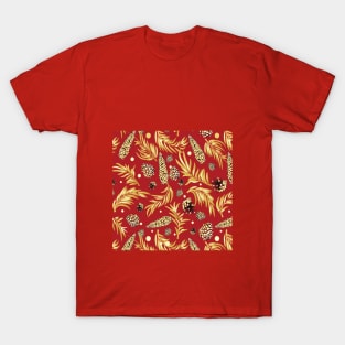 #Christmas #Pattern #Pine #Snow 3 T-Shirt